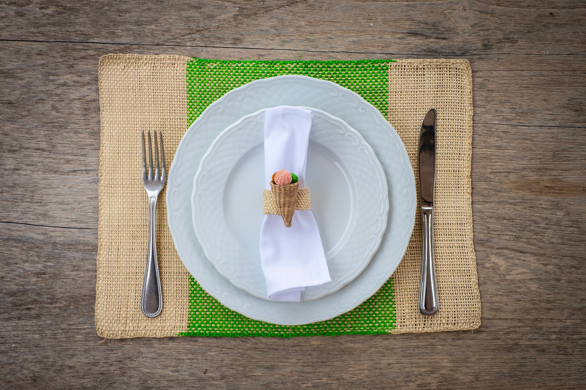 Poppy Placemat big stripe green