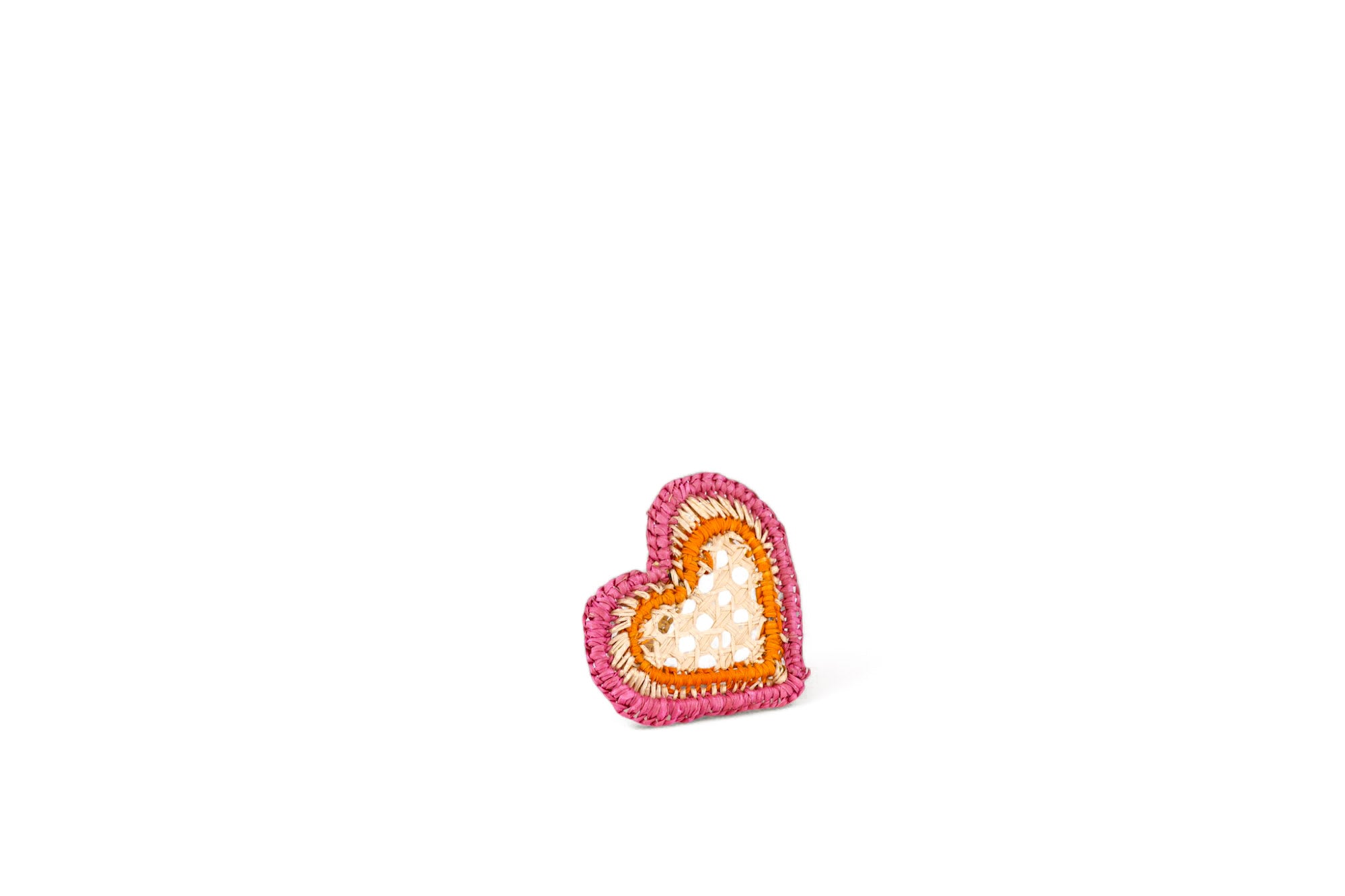 Heart Napkin Ring yellow/pink