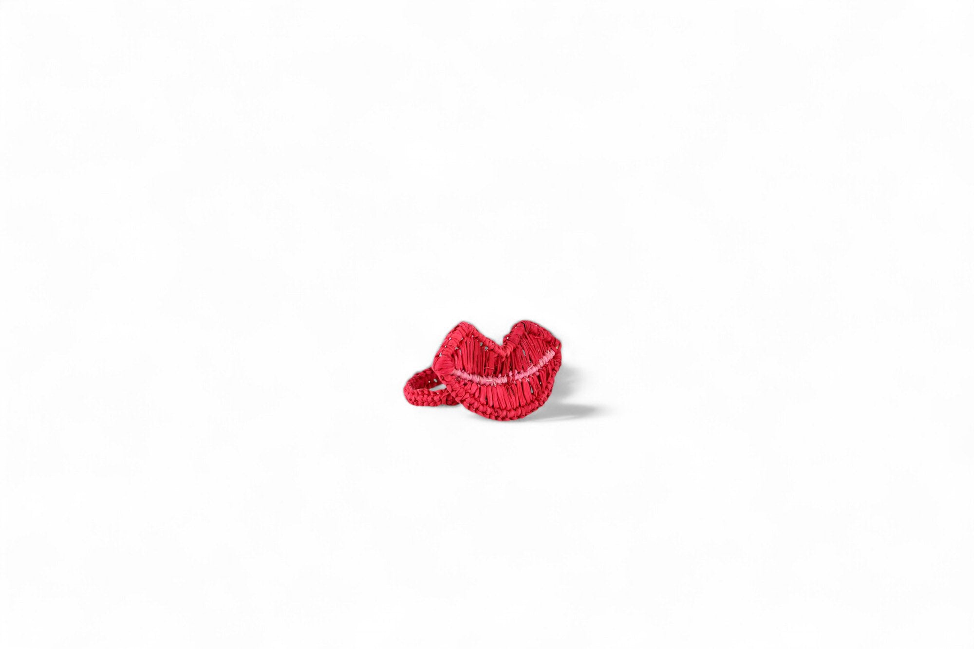 Lips Napkin Ring red