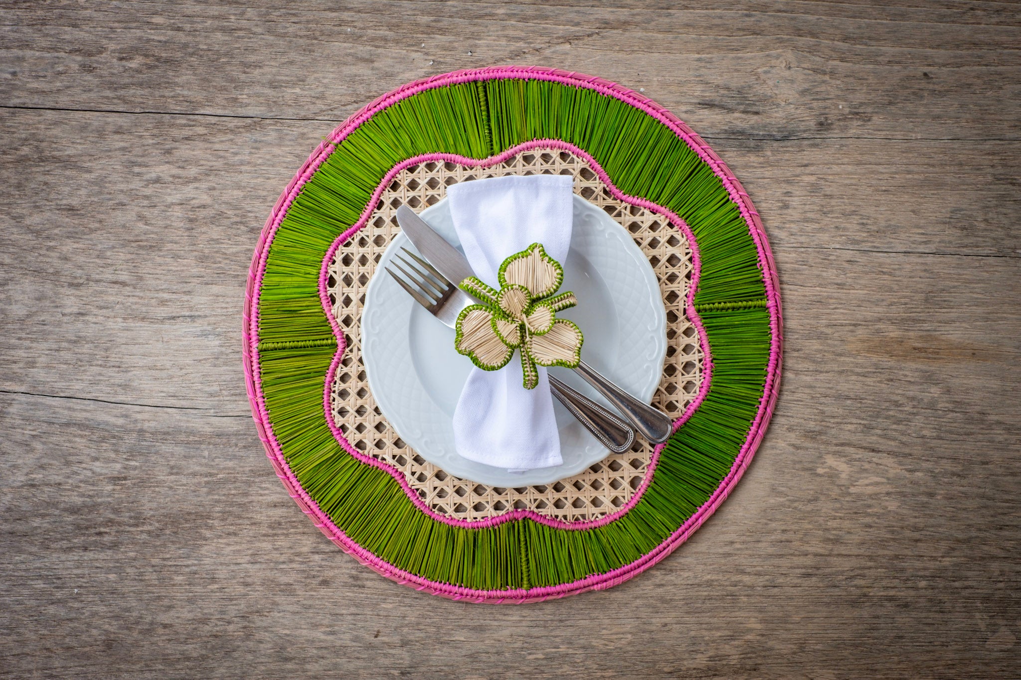 Asia Placemat green/pink