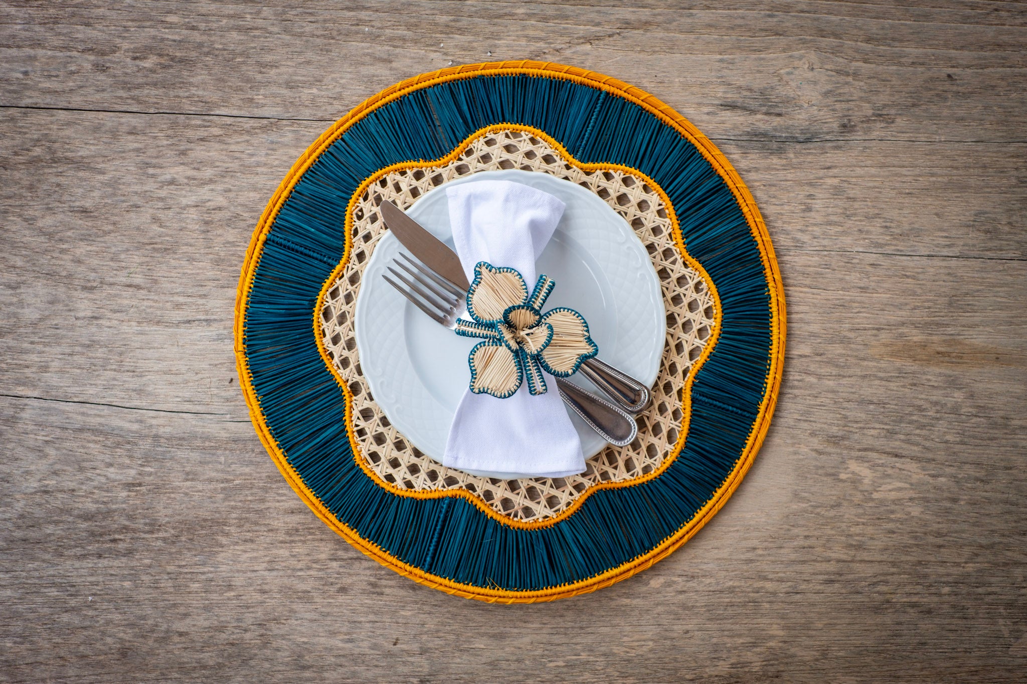 Asia Placemat blue/yellow