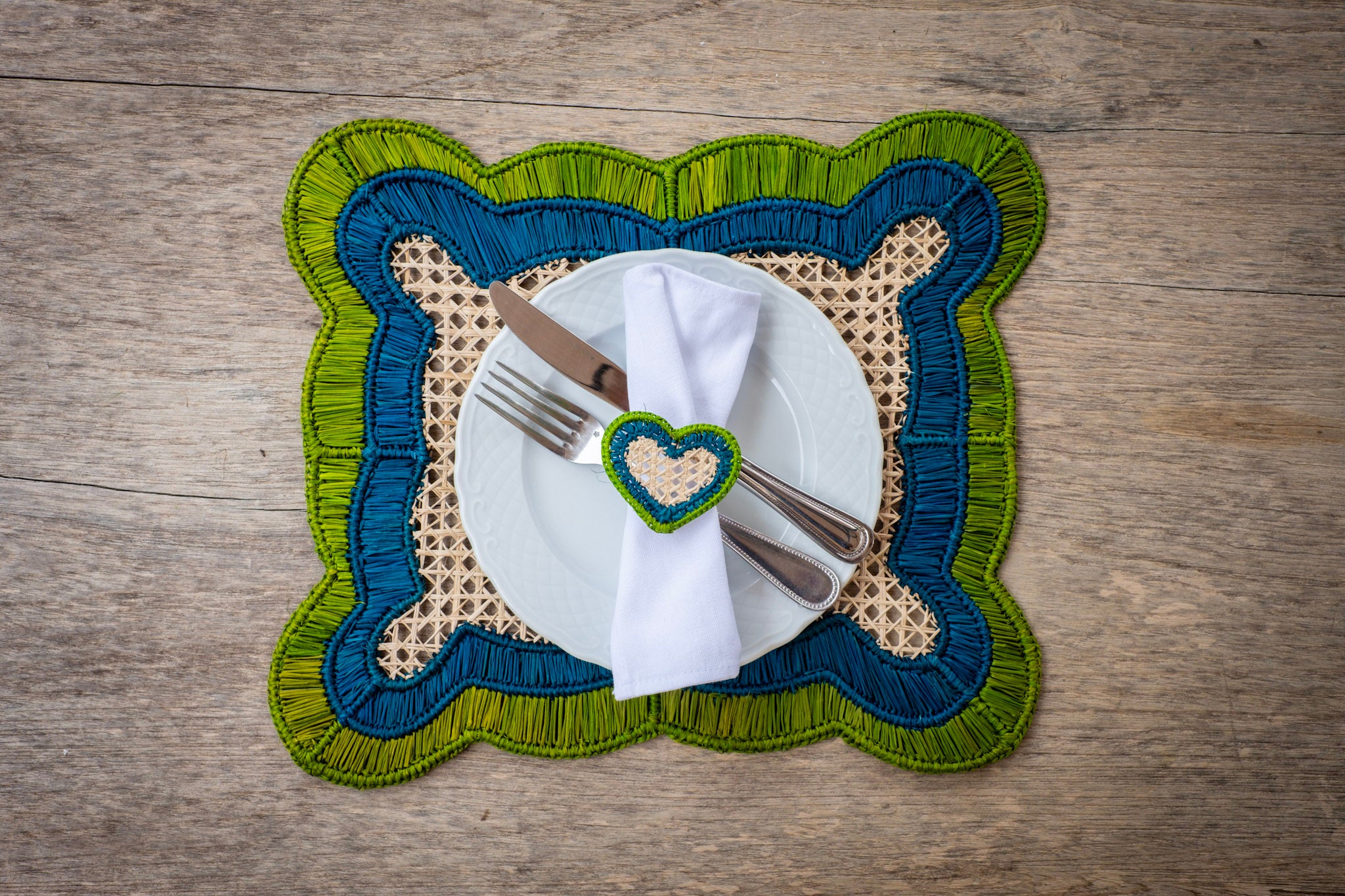 Biscuit Placemat green/blue