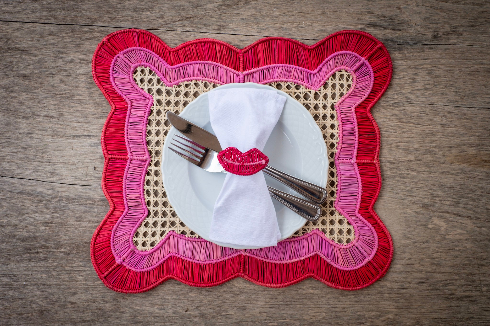 Biscuit Placemat red/pink