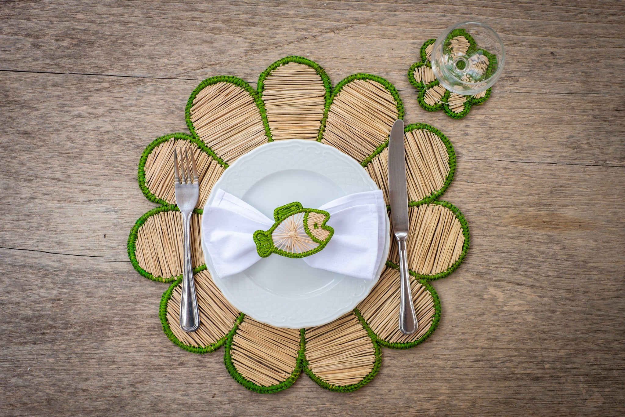 Daisy Placemat green