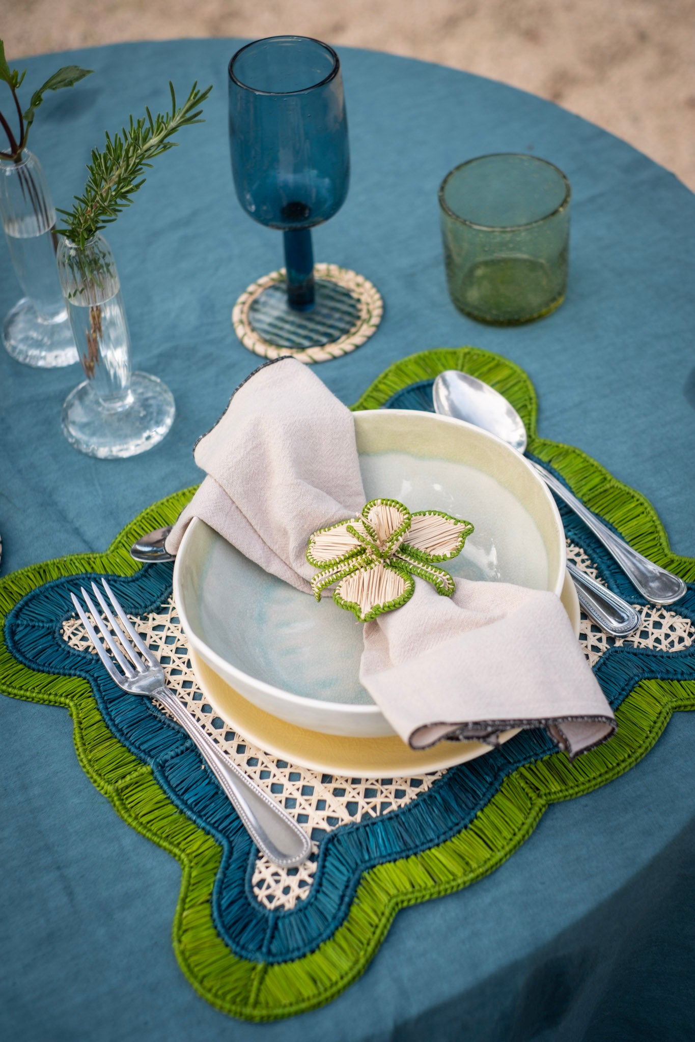 Biscuit Placemat green/blue