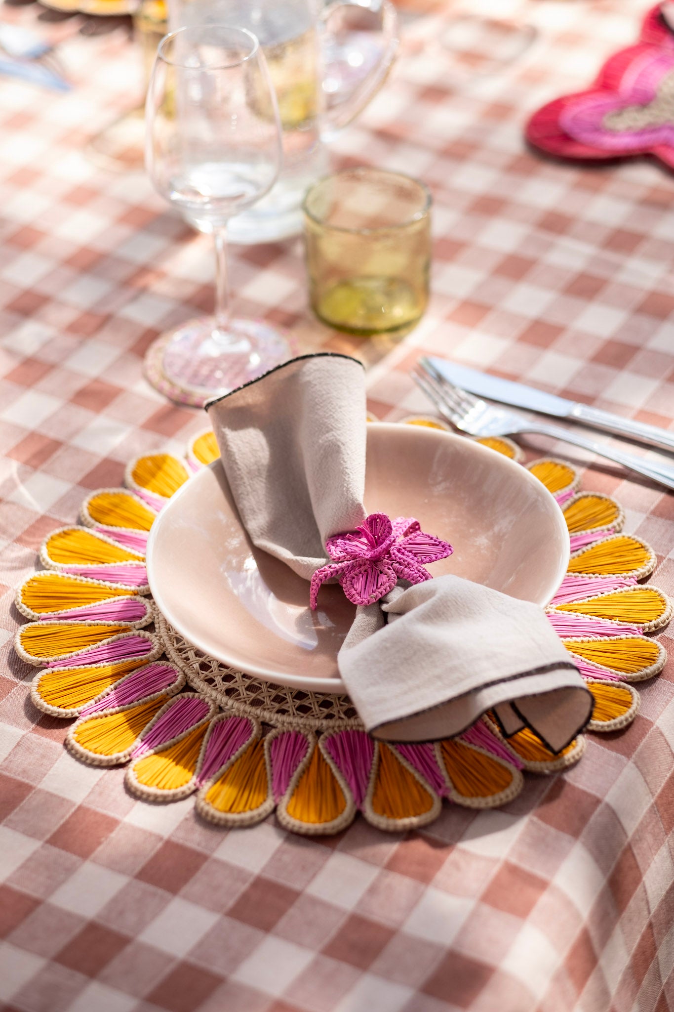 Sofia Placemat yellow/pink