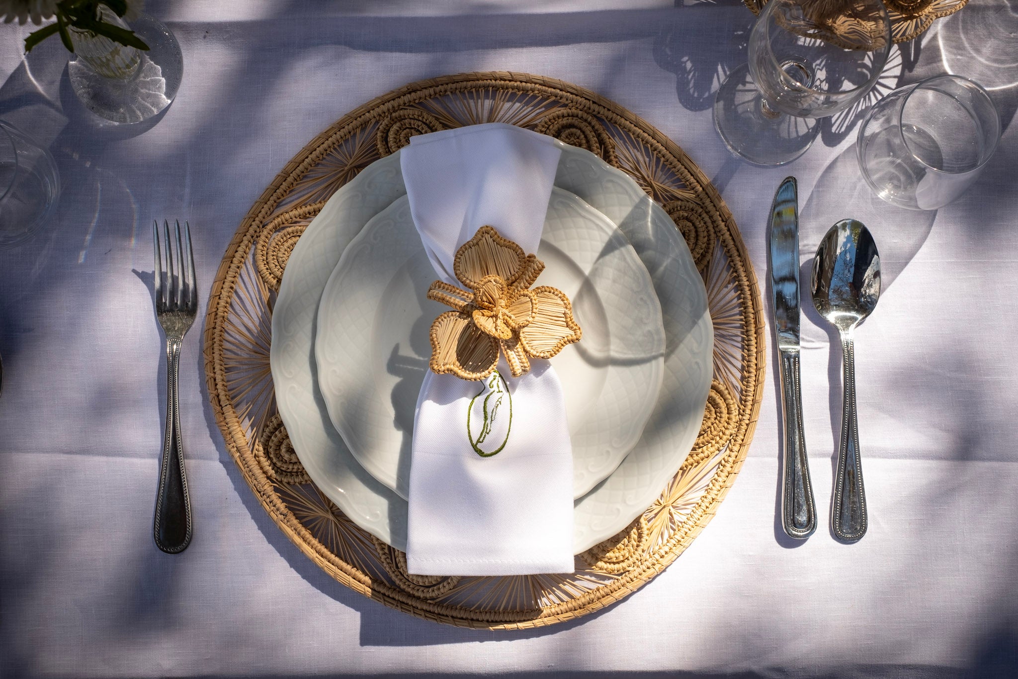 Orchid Edge Napkin Ring natural