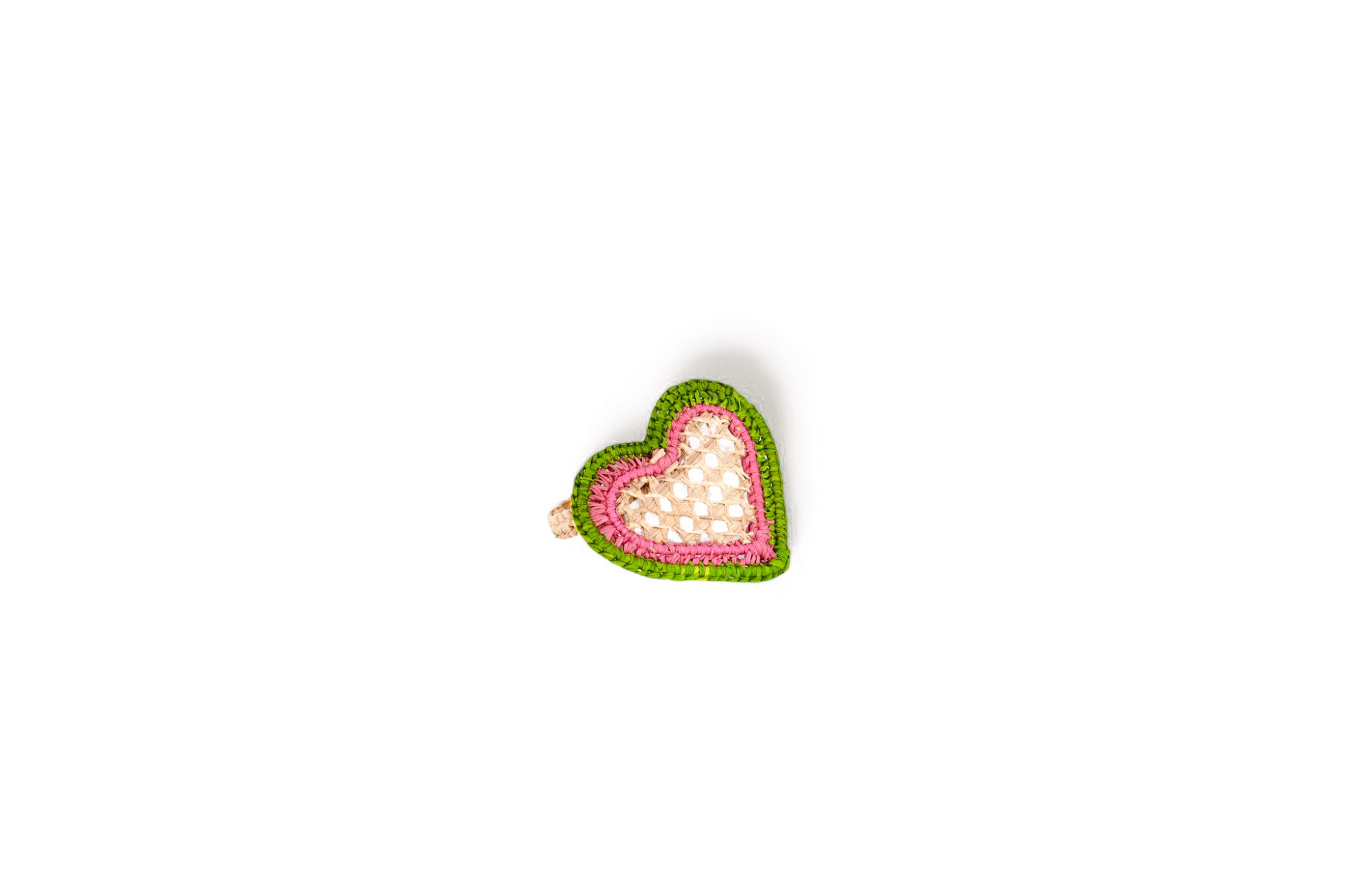 Heart Napkin Ring green/pink